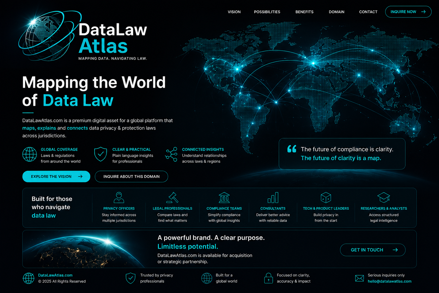 DataLawAtlas global data law concept